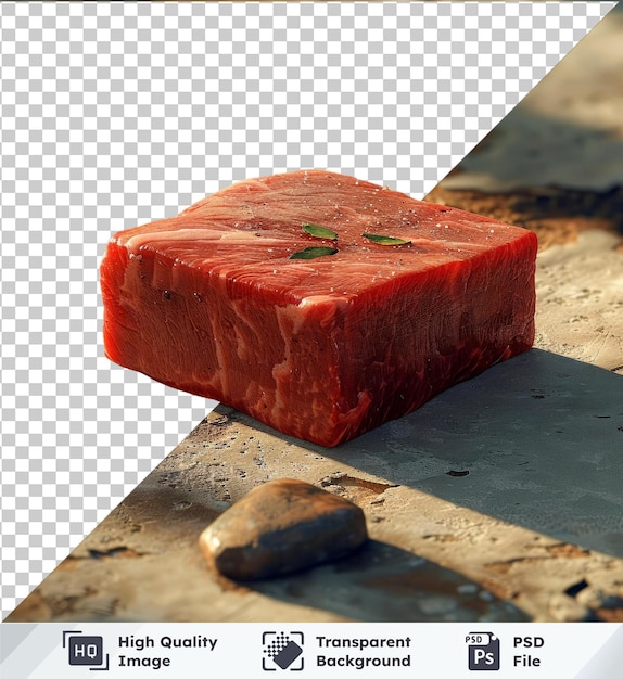 high quality transparent psd steaks on a cutting board