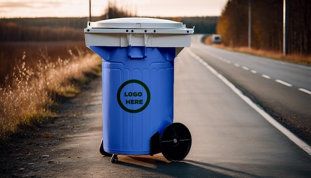 High quality Trash Drum Mockup