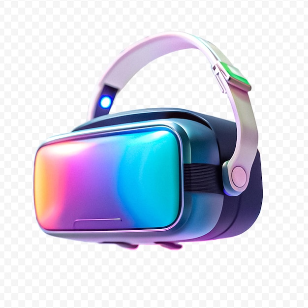 PSD high quality virtual reality or vr headset device with transparent background