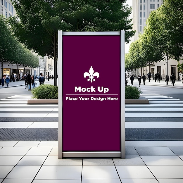 High Resolution blank banner billboard or panel mock up template PSD