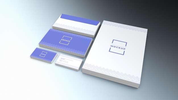 High resolution stationery item PSD mockup with editable layers