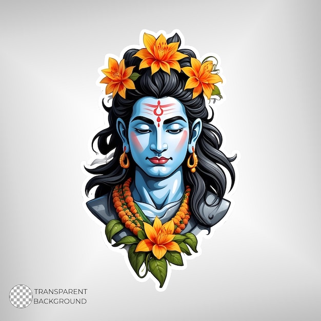 high resolution Sticker of illustration lord shiva