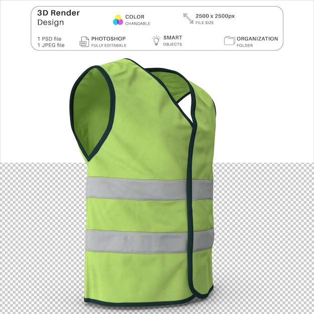 PSD high visibility safety aprons 3d modeling psd file