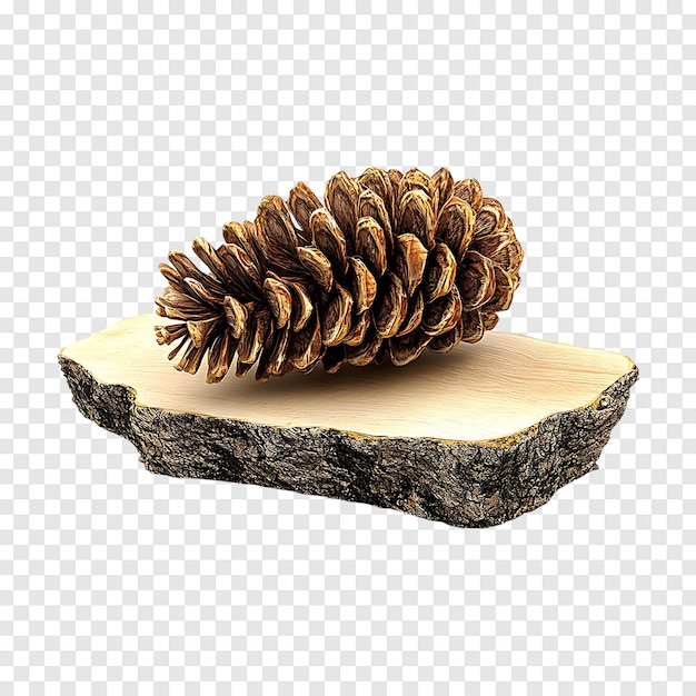 Highdefinition brown pine cone isolated on a transparent background for graphic projects