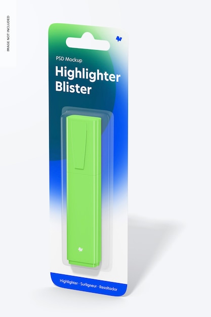 Highlighters Blister Mockup