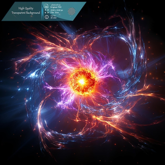 PSD a highly magnetized rotating neutron star that emits beams of radiation on transparent background