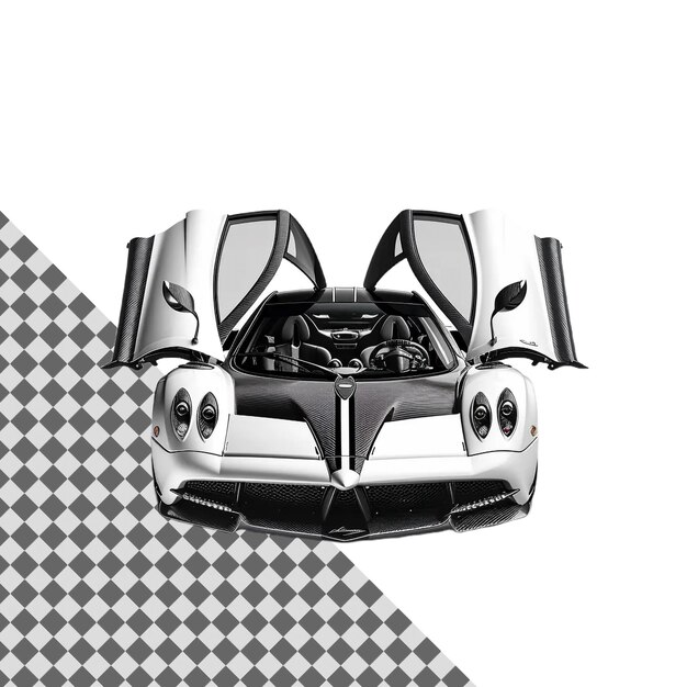 Highperformance white Car isolated on a transparent background