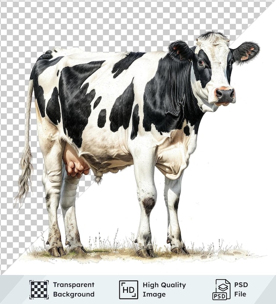 Highquality PSD watercolor cow illustration on isolated background for your design