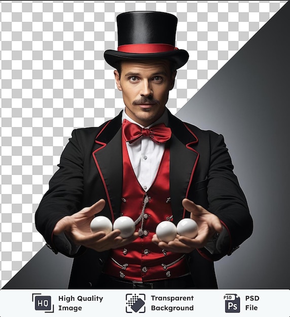 HighQuality Transparent PSD realistic photographic Magician_s magic show tricks