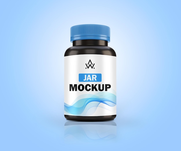 HighResolution Editable Supplement Jar Mockup