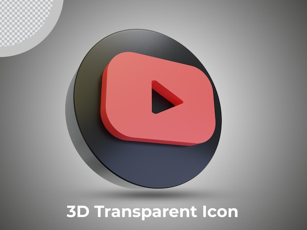 hight quality 3d isolated youtube icon