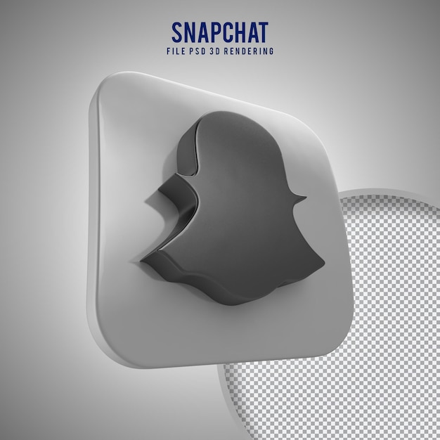 Hight quality Snapchat 3d rendered icon