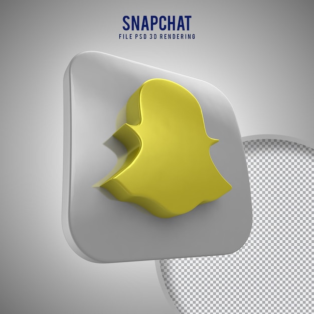 PSD hight quality snapchat 3d rendered icon