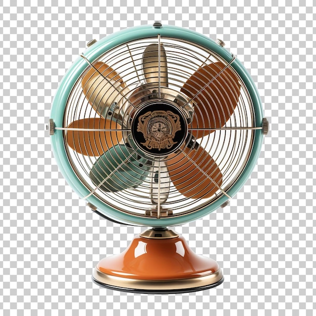 A hightech modern table fan on transparent background