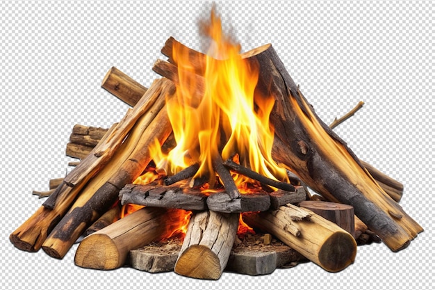 PSD hiking fire bonfire wood png