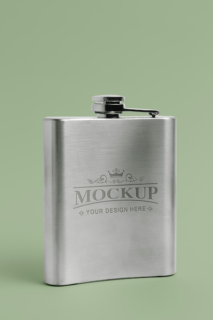 Hip flask design mockup