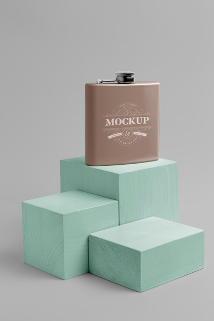 Hip flask design mockup