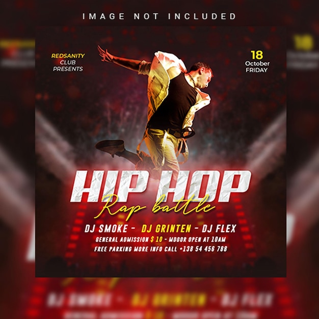 Hip Hop Music Social Media and flyer design Template