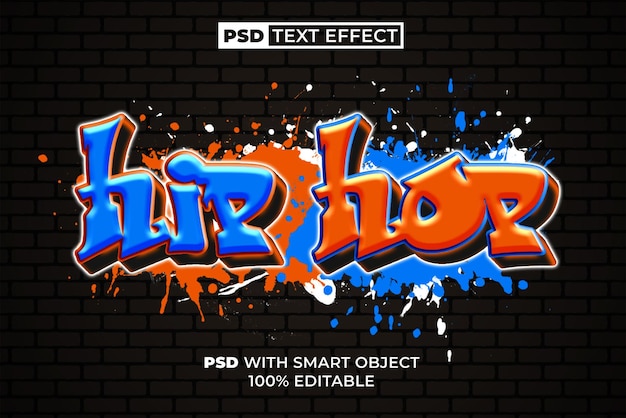 Hip Hop Text Effect Graffiti Style Editable Text Effect