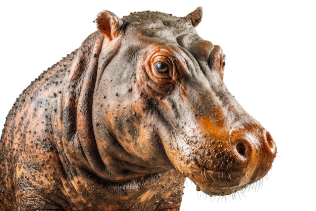 PSD a hippopotamus staring directly at the viewer generative ai