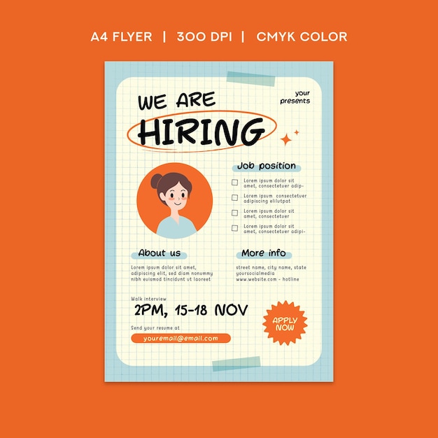 PSD hiring flyer and recruitment flyer