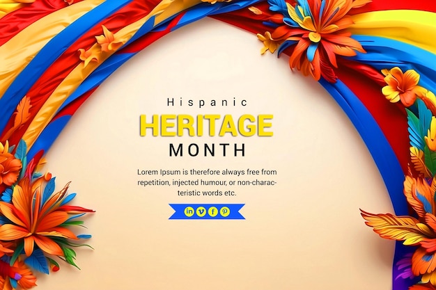 Hispanic heritage month design celebrating