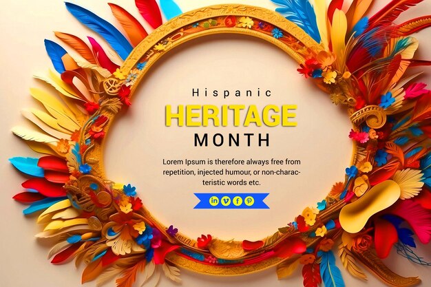 Hispanic heritage month design template celebration