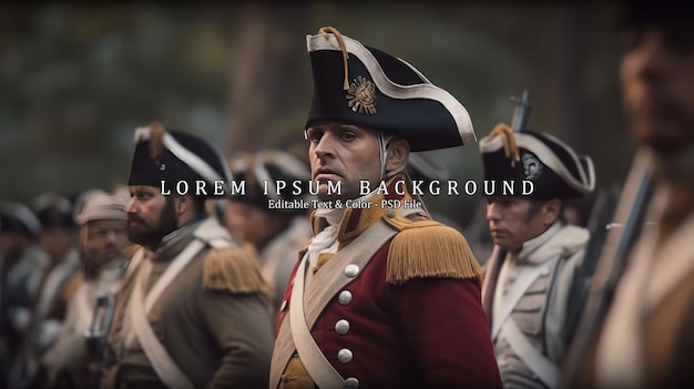 Historical military reenactment AI generated