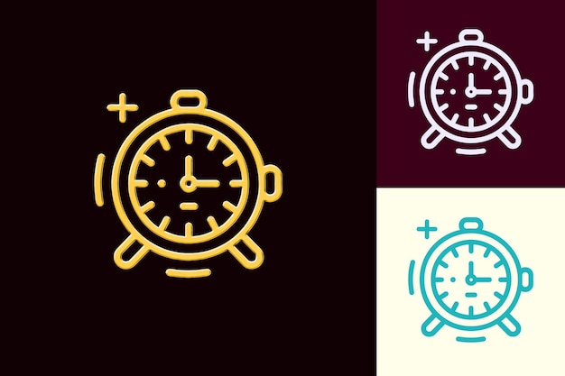 PSD history icon with a small clock outline and a few lines a abstract minimalist icon designsr