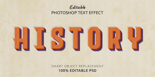 History Photoshop Text Effect