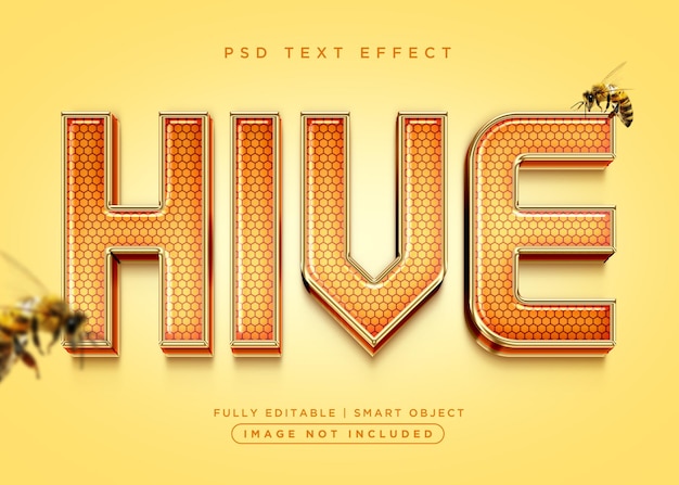 Hive 3d style text effect