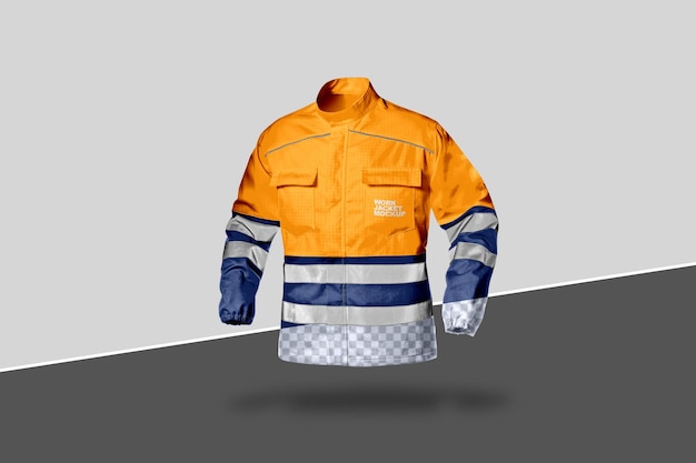 PSD hivis work jacket mockup