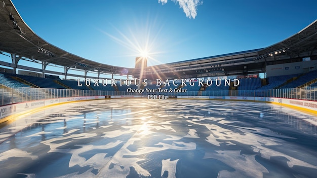 PSD hockey stadium with fans crowd and an empty ice rink