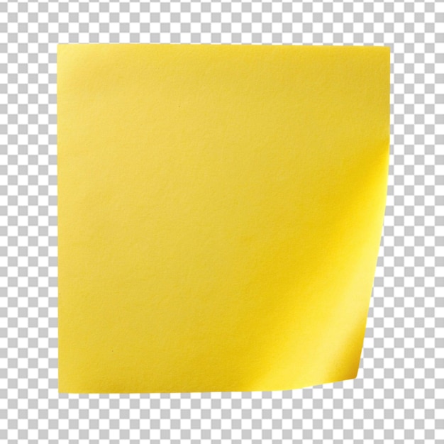 Hole in the yellow paper isolated on transparent background