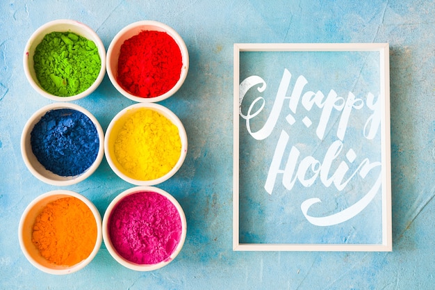 Holi festival mockup with frame