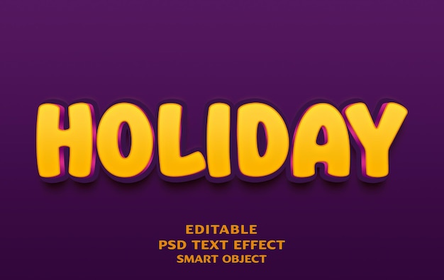 Holiday 3d text effect design