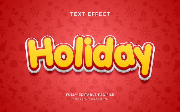 Holiday text effect