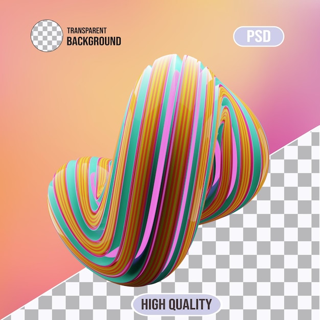 PSD holo abstract 3d shapes