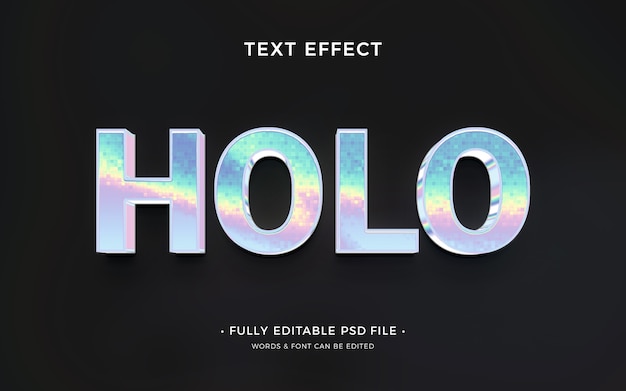 Holo chrome text effect