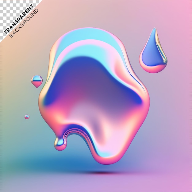 Holographic fluid drop shapes illustration