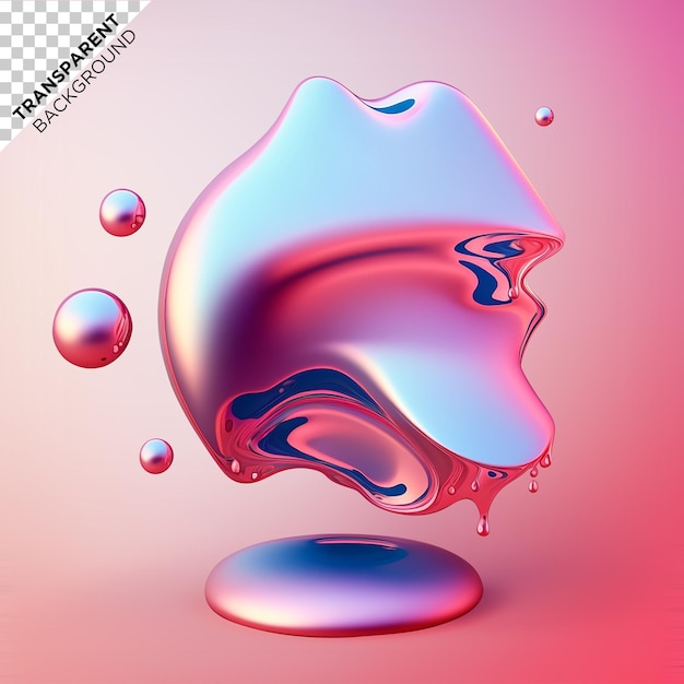 Holographic fluid liquid drop illustration