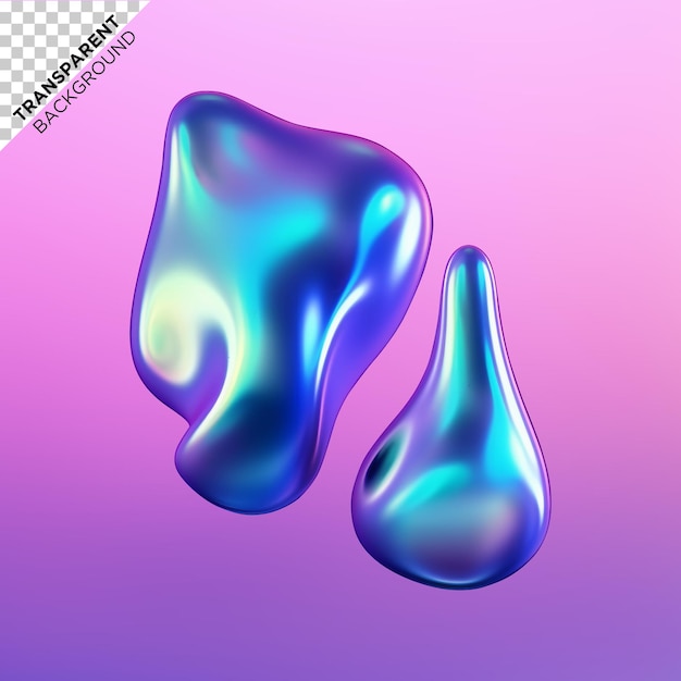 Holographic fluid liquid drop illustration