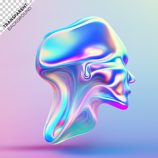 Holographic head illustration