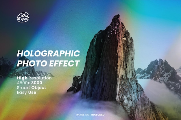 holographic photoshop effect