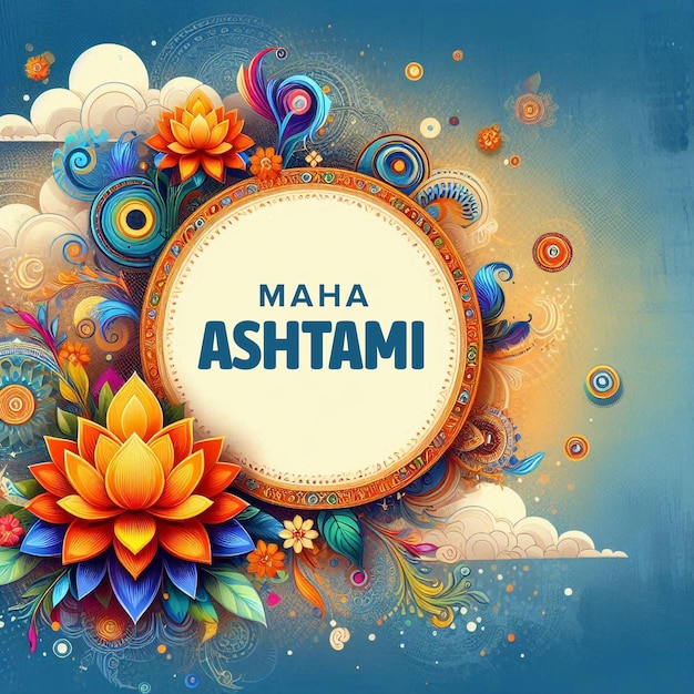 PSD holy maha ashtami creative psd template