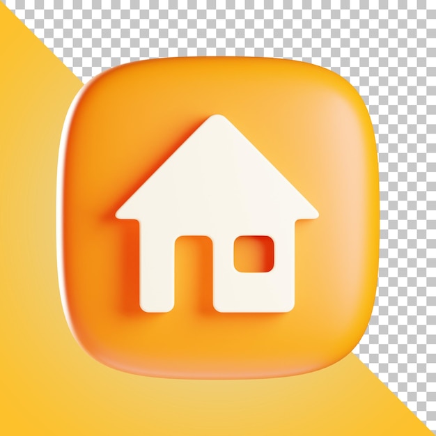 Home Button 3d illustration