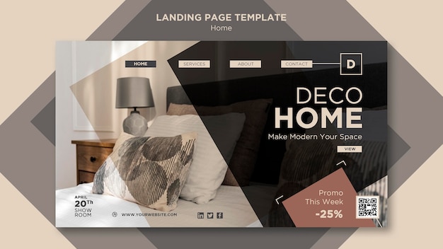 PSD home deco sales landing page