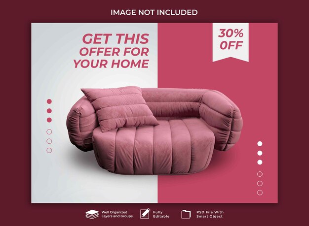 PSD home furniture sales design template