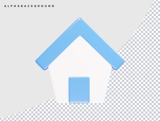 Home icon 3d render illustration