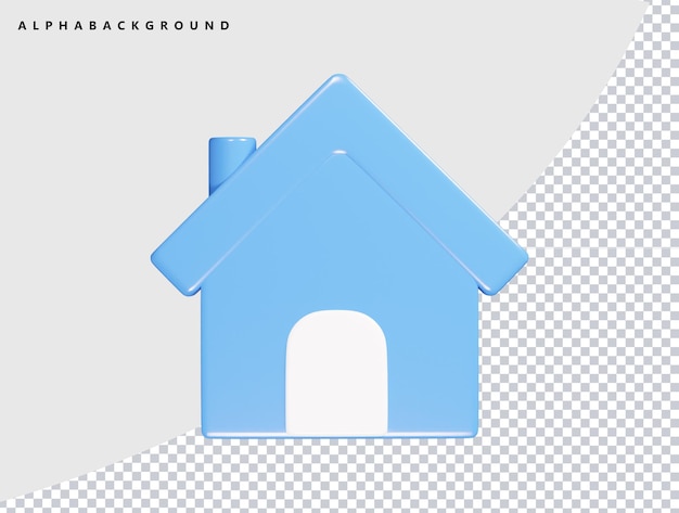 Home icon 3d render illustration